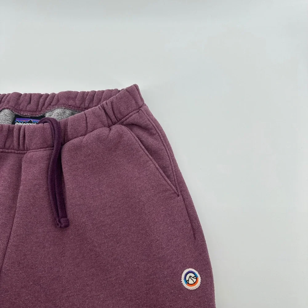 Patagonia Sweatpants Mens Med Purple Heathered Joggers Fitz Roy Icon Uprisal
